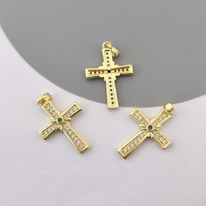 10 cái/túi chữ thập Rhinestone quyến rũ pha lê dangle vàng mặt dây chuyền cho phục sinh đồ trang sức vòng đeo tay vòng cổ bông tai thủ công trang trí - Product Image 6