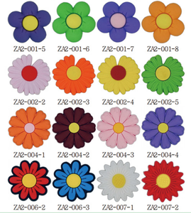 Breloques de chaussures en PVC à motifs floraux variés, couleurs assorties, marguerites et tournesols, style <span class=keywords><strong>Jibbitz</strong></span>, <span class=keywords><strong>pour</strong></span> sabots <span class=keywords><strong>Crocs</strong></span>, ornements de chaussures détachables, stock usine - Product Image 1