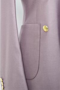 Costume d'été imperméable sur mesure de style professionnel pour femme, grande taille, simple boutonnage, en laine plissée, directement de l'usine - Product Image 2