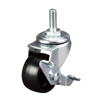 Usine OEM 1.5/2/2.5/3 pouces tige filetée PA roue de meuble avec frein