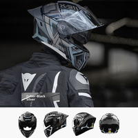 Casque de moto modulable à double visière relevable intégral pour hommes et femmes, idéal pour la course et le motocross
