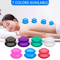 Kit de ventouses manuelles en silicone pour massage médical chinois, thérapie anti-cellulite, ventouses faciales et corporelles sous vide en caoutchouc