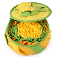 Sac rond zippé en polaire pour chien, tapis de renifflement et jouet, accessoire de forrage et d'alimentation lente, anti-stress
