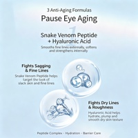 Crème anti-rides pour les yeux au peptide de venin de serpent, applicateur de massage électrique en métal pour les poches sous les yeux et les ridules