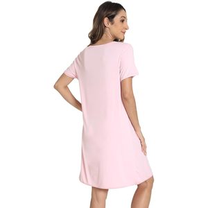 Camisón de Manga Corta para Mujer BambooBud, Corte Holgado, Viscosa de Bambú, Ropa de Dormir, Pijama, Tallas S a XXL - Product Image 5