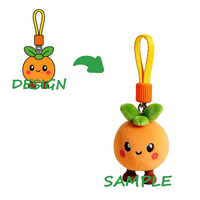 Porte-clés personnalisé en peluche avec porte-monnaie, motif brodé, en peluche super douce et nylon confortable