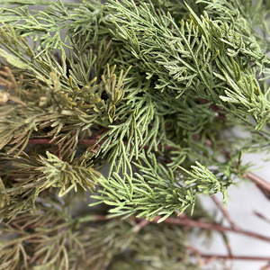 Branche artificielle <span class=keywords><strong>de</strong></span> faux cèdre, <span class=keywords><strong>pin</strong></span>, cyprès, genévrier pour arrangements floraux, bonsaï, décoration <span class=keywords><strong>de</strong></span> Noël, maison, hôtel, vente en gros, usine, OEM - Product Image 6