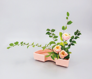 Keramik-Porzellan Moderne Halbkreisförmige Blumenvase <span class=keywords><strong>Ohara</strong></span> Schule Ikebana Arrangement-Behälter Umweltfreundlich 27,5cm Fassungsvermögen - Product Image 6