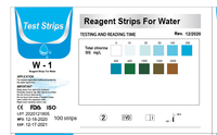 Bandelettes de test d'eau à chlore libre industrielles, haute concentration 0-2000 PPM, certifiées CE, précision 99,6%, OEM disponible, 50/100 bandelettes
