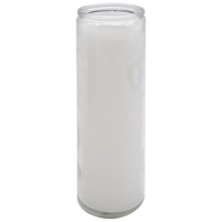 Vente en gros d'usine, pot en verre de 16 oz, activités religieuses créatives, bougie d'église, bougie de Noël de 7 jours, bougie de prière, récipients en verre