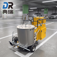Machine de marquage routier électrique thermoplastique avec distributeur de billes de verre simple pour la construction de routes et de parkings