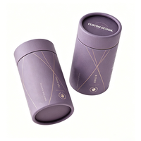 Boîtes rigides en papier enduit écologiques pour aliments, boîtes cylindriques personnalisées imprimées pour le thé, le café et les grains