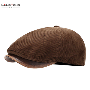 Landfond uomo Vintage strillone cappello a striscia di edera berretto alla moda berretto per affari con paraocchi cappello strillone per uomo donna - Product Image 5