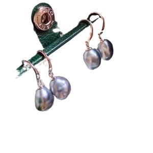 Aretes de Plata de Ley S925 con Perlas Redondas de 8-10 mm, con Gancho Versátil, Base Vacía para Joyería, Accesorios, 20213 - Product Image 5