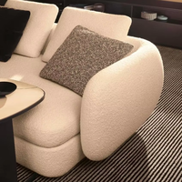 Modernes Italienisches Großes L-förmiges Modulares Stoff-Ecksofa-Set Komplette Wohnzimmermöbel Mit Einzelstühlen für Villa und Zuhause