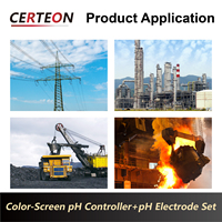 Contrôleur pH en ligne industriel capteur transmetteur 4‑20mA RS485 pH mètre numérique automatique pour eaux usées