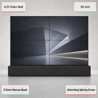 Écran de Mur Vidéo LCD IPS 65 Pouces à Prix Abordable, Bordure Fine de 3,5 mm, Luminosité 700 cd/m², Écran de Publicité Modulaire pour Affichage Commercial