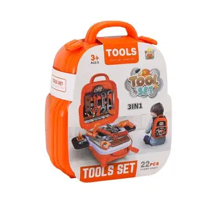 Venta al por mayor Custom Play House Pretend Play Set Plastic Boy Worker Mechanic Box Kit Juegos Kids Tool Set, Toy Tool Box, Tool Toys