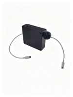 Enrollador de Cable Retráctil DYH-1816, Cable de Extensión de 2m, Tipo-C para Android, Iluminación para Teléfono Móvil, Material ABS+PC Anti-incendios, 12V 24W