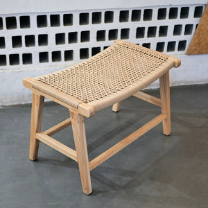 Purelyfeel ghế gỗ nguyên khối cổ điển kiểu Bắc Âu Ghế đẩu Giày dây thấp chân phong cách Nhật Bản - Product Image 2