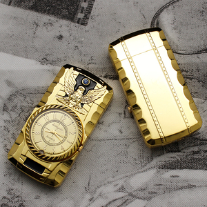 Nuovo Design orologio Jet torcia antivento accendino <span class=keywords><strong>a</strong></span> Gas accendisigari in metallo gonfiato <span class=keywords><strong>benzina</strong></span> butano LED Flash <span class=keywords><strong>accendini</strong></span> - Product Image 5