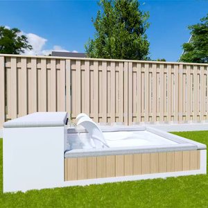 สระว่ายน้ำไฟเบอร์กลาสแบบตั้งพื้นพร้อมน้ำตกและเครื่องทำความร้อน ระบบกรองน้ำ ป้องกันรังสียูวี ติดตั้งง่าย เหมาะสำหรับรีสอร์ทบนหลังคาและบ้านพัก - Product Image 4