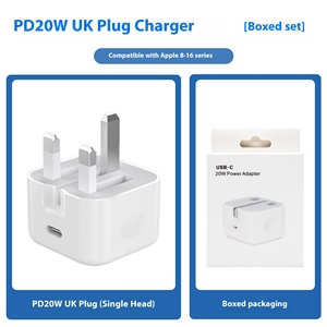 Adaptador de Corriente Plegable PD de <span class=keywords><strong>20W</strong></span> con Enchufe para Reino Unido, Estados Unidos y la UE, <span class=keywords><strong>Cargador</strong></span> de Pared con Carga Súper Rápida Tipo-C para <span class=keywords><strong>iPhone</strong></span> 16 17 Pro Max - Product Image 5