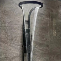 Ensemble de douche intelligent gris anthracite mural avec jets de pluie, jets latéraux et douchette à main pour salle de bain