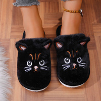 YJ86 Vente en gros directe usine – Chaussons d'hiver décontractés en peluche, chauds et épais en coton, pour la maison, style Noël