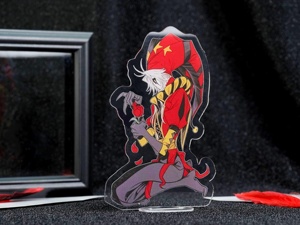 OEM Odm ตัวละครอะคริลิค The <span class=keywords><strong>Freak</strong></span> Circus Pierrot อะคริลิคสแตนดี้ 15 ซม. ตัวตลกโรส ของตกแต่งโต๊ะ ของสะสม งานศิลปะแฟนอาร์ต - Product Image 1