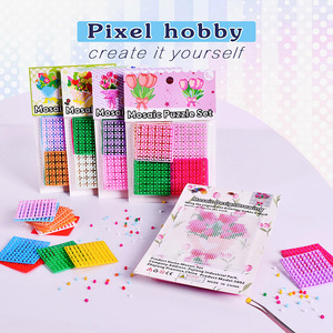 Jeu de puzzle en mosaïque de pixels Montessori, ensemble éducatif d'<span class=keywords><strong>art</strong></span> et d'artisanat DIY <span class=keywords><strong>pour</strong></span> enfants, kit de loisirs créatifs interactif parent-enfant - Product Image 2