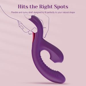 Tracy's Dog Come-Hither <span class=keywords><strong>Rabbit</strong></span> <span class=keywords><strong>Vibrator</strong></span> 3 Hisapan 10 Mode Getaran Stimulasi Klitoris G-Spot Wanita Pasangan Lithium-Ion Beta - Product Image 5