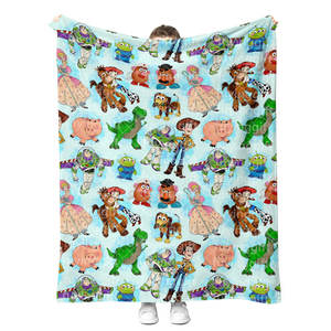 ผ้าห่มโพลีเอสเตอร์ลายการ์ตูนน่ารักสำหรับเด็ก  แบบกำหนดเองสำหรับ OEM  ใช้สำหรับเดินทาง โซฟา และเตียง - Product Image 3