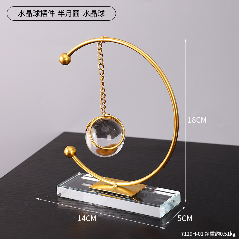 7129H-01 ลูกแก้วคริสตัลตกแต่ง - พระจันทร์ครึ่งเสี้ยว - ลูกแก้วคริสตัล