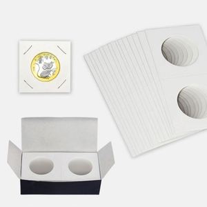 Venta al por Mayor de 12 Portamonedas Cuadrados de Papel de 2"X2" en Tamaños Surtidos para Colección de Monedas - Product Image 4