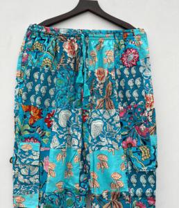 Pijama de Festival de Verano Unisex, Estilo Hippie, Boho, Indio, Cintura Elástica, Corredor, Colorido, Funky, Algodón, Patchwork, Diseño, Hip Hop - Product Image 2