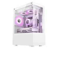 Boîtier de PC Wankang Full Desktop Transparent avec panneau latéral en métal et fenêtre, pour E-Sports, refroidissement liquide, format Mid Tower M-ATX/ITX, en stock