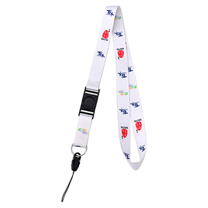 Lanière de téléphone en polyester tissé large et plat avec crochet pour carte pour accrocher au cou - Product Image 4