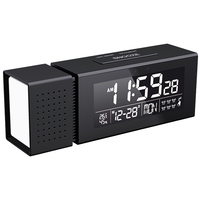 Moderner Elektronischer Digitaler Schreibtisch/Tisch-Wecker mit Radio Farbwechselndes LED-Nachtlicht Wandmontierter Schlafzimmer-Wecker