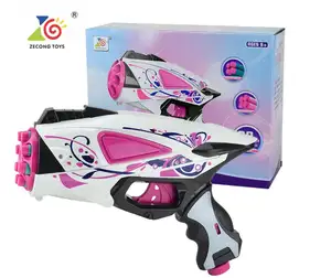 Groothandel Easy Pull And Fire Girl Speciale Geschenken Roze Darts Blaster Shooting Game Speelgoedset Voor Meisje Met 20 Eva Zacht Schuim Kogels