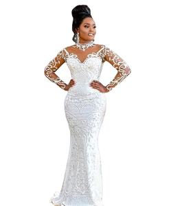 Prix d'usine Robes de mariée africaines de luxe Robe à col rond Nouveau design - Product Image 1