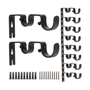 Supporto Regolabile per Asta Tenda <span class=keywords><strong>Doppio</strong></span> Robusto con Viti per Supporto <span class=keywords><strong>Tende</strong></span> e Facciate - Product Image 1