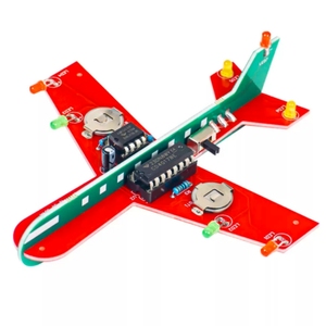 OKYN-G5259 Electronic DIY Soldering Kit for Small <b>Airplane</b> Model with Flashing LED Circuit Educational STEM Project - Product Image 2