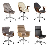 Fauteuil de bureau exécutif au design moderne en cuir PU, réglable en hauteur, pivotant, confortable, vente chaude