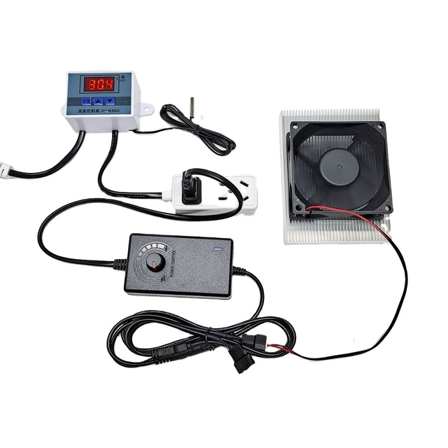 Router Switch Cooling Fans Suit Kits Adjustable Temperature & Speed Controller Fan 4.5/5/6/8/9/12/14cm Heat Sink Size Customize