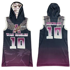 Maillots de football 7 contre 7 PURE à capuche, amples et compressifs, personnalisés, pour le flag football, sans manches, à compression - Product Image 5