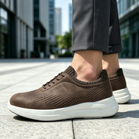 Chaussures de marche pour hommes en gros, style lifestyle, tige en microfibre premium avec col tricoté, semelle MD ultra-légère