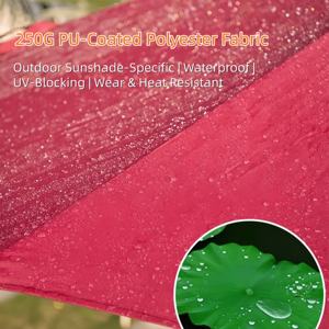 Sombrilla de <span class=keywords><strong>patio</strong></span> moderna plegable de 2.7m con doble techo ventilado, de alta resistencia, con poste central de hierro y elevación manual con manivela, para jardín, exterior y cafetería. - Product Image 3