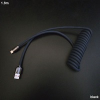 Kabel USB A ke USB Tipe C dari tembaga murni dengan pegas ekspansi yang dapat diregangkan secara khusus