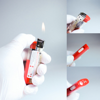 Briquet électronique LED moderne personnalisé en plastique, rechargeable au butane, portable, sûr, durable et certifié, pour cadeaux promotionnels en gros